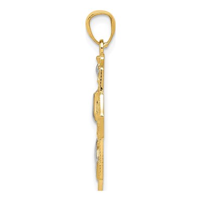 14K Yellow Gold Communion Cross Pendant – view 3