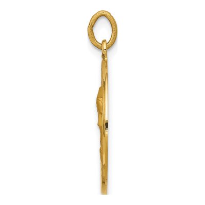 14K Yellow Gold Our of Sorrows Medal Pendant – view 3