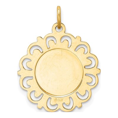 14K Yellow Gold Our of Sorrows Medal Pendant – view 5