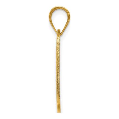 14K Yellow Gold Dog Tag Cross Cut-Out Pendant – view 3