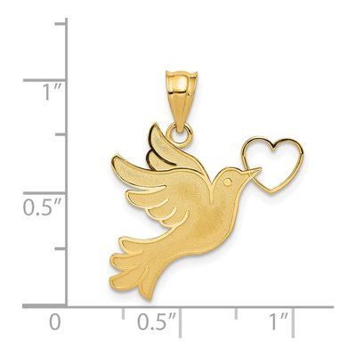 14K Yellow Gold Dove Pendant – view 4