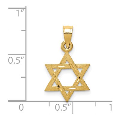 14K Yellow Gold Star of David Pendant – view 4