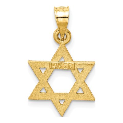 14K Yellow Gold Star of David Pendant – view 5