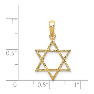 14K Yellow Gold Star of David Pendant – view 4