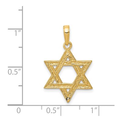 14K Yellow Gold Star of David Pendant – view 4