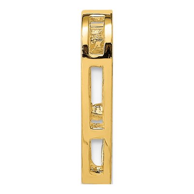 14K Yellow Gold Floating Heart Slide Pendant – view 3