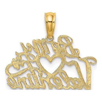 14K Yellow Gold Be My Valentine Pendant – view 4