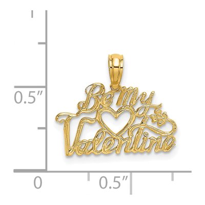 14K Yellow Gold Be My Valentine Pendant – view 5