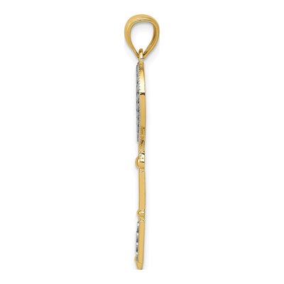 14K Yellow Gold Heart Key Pendant – view 3