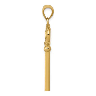 14K Yellow Gold Key to My Heart Charm – view 3