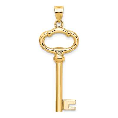 14K Yellow Gold Key to My Heart Charm – view 4