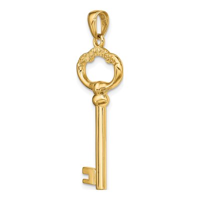 14K Yellow Gold Key to My Heart Charm – view 5