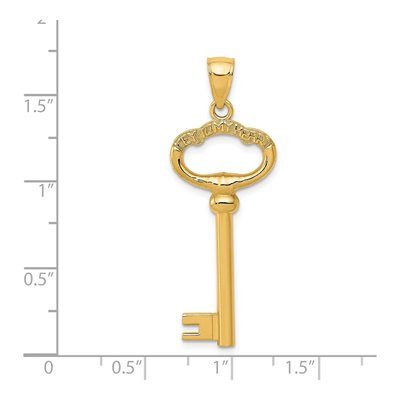14K Yellow Gold Key to My Heart Charm – view 6