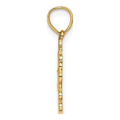 14K Yellow Gold LOVE Heart Pendant – view 3