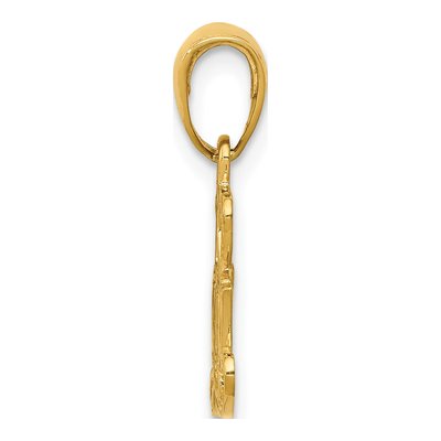 14K Yellow Gold I Heart YOU Pendant – view 3