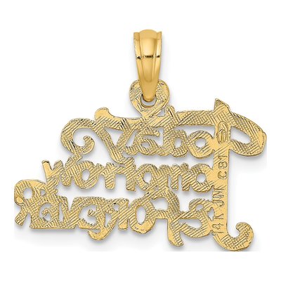14K Yellow Gold Today Tomorrow Forever Charm – view 5
