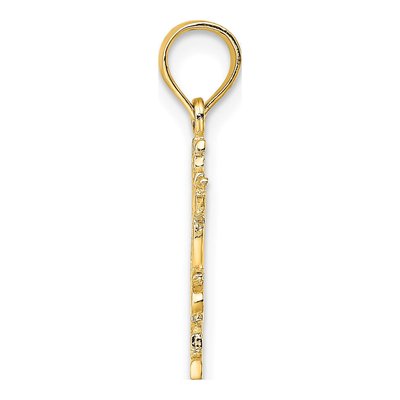 14K Yellow Gold He Loves Me Heart Charm – view 3