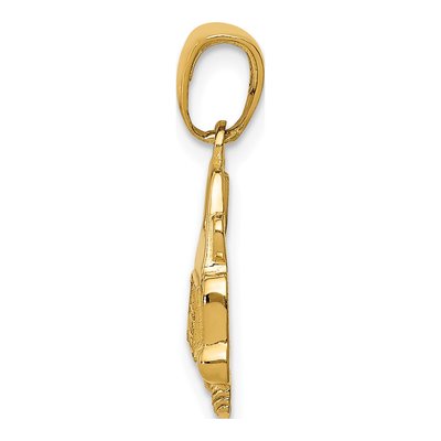 14K Yellow Gold JUST Married Car Pendant – view 3