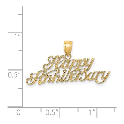 14K Yellow Gold Happy Anniversary Charm – view 4