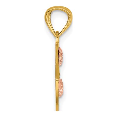 14K Two-Tone Gold Best Friends Heart Set Pendant – view 3