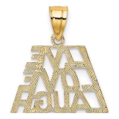 14K Yellow Gold Live Laugh Love Pendant – view 5
