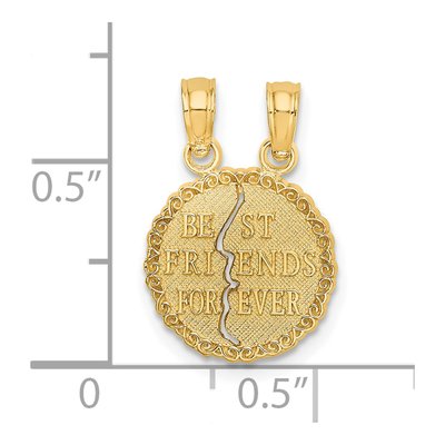 14K Yellow Gold Best Friends Forever Set Charm – view 4