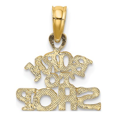 14K Yellow Gold Born to Shop Pendant – view 4