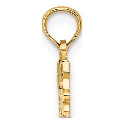 14K Yellow Gold Rock Star Pendant – view 3