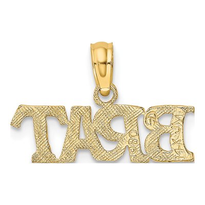 14K Yellow Gold BRAT Word Pendant – view 4