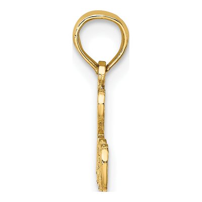 14K Yellow Gold I Heart Bingo Pendant – view 3