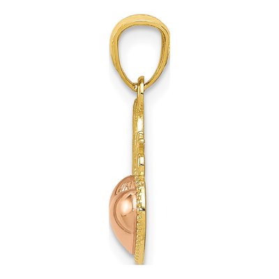 14K Two-Tone Gold Sweet 16-Heart Pendant – view 3