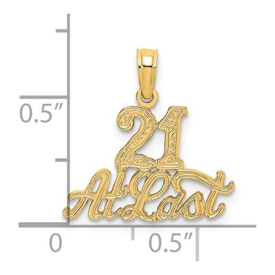 14K Yellow Gold AT LAST Pendant – view 4