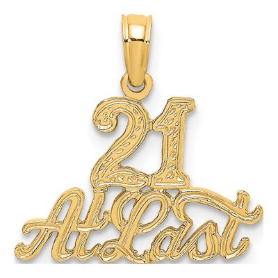 14K Yellow Gold AT LAST Pendant