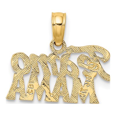 14K Yellow Gold TE AMO MAMA Pendant – view 4