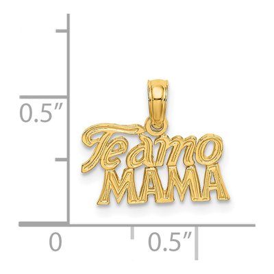 14K Yellow Gold TE AMO MAMA Pendant – view 5