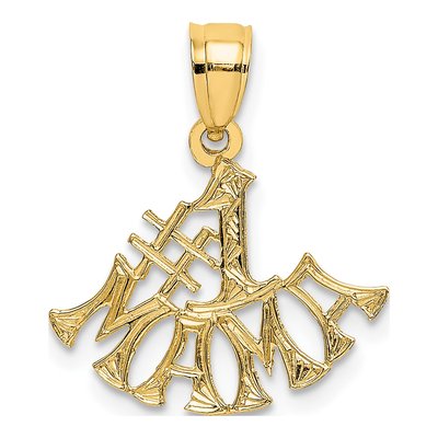 14K Yellow Gold MAMA Number 1 Pendant