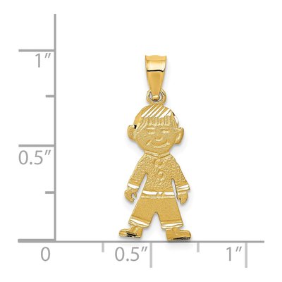 14K Yellow Gold Boy Pendant – view 4