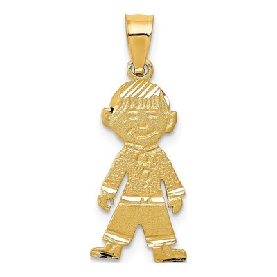 14K Yellow Gold Boy Pendant