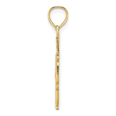 14K Yellow Gold MOM Vertical Number 1 Pendant – view 3