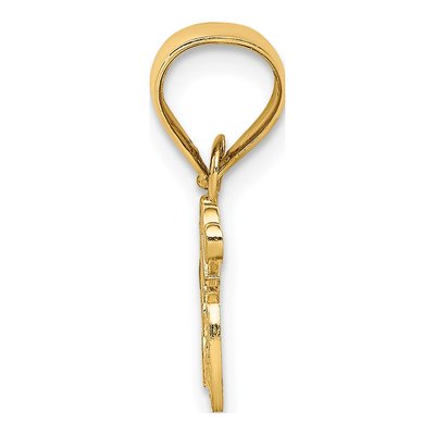 14K Yellow Gold MOM Heart Pendant – view 3