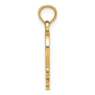 14K Yellow Gold Mother Heart Number 1 Charm – view 3