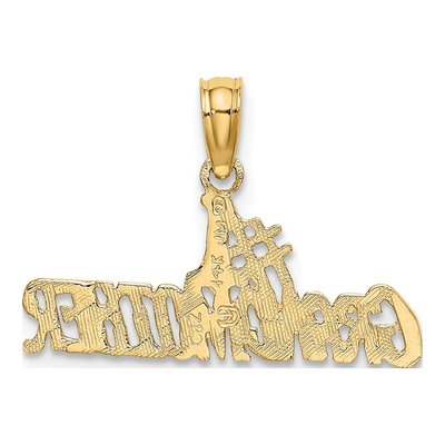 14K Yellow Gold Grandmother Number 1 Pendant – view 4