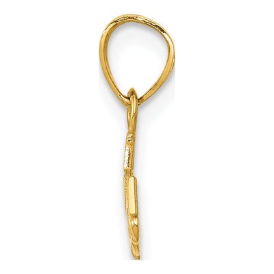 14K Yellow Gold Best Grandma Flower Pendant – view 3