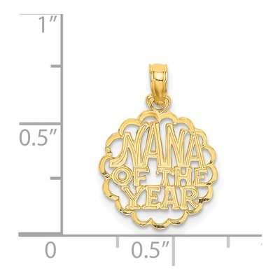 14K Yellow Gold NANA of YEAR Pendant – view 5