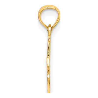 14K Yellow Gold NANA Script Number 1 Pendant – view 3