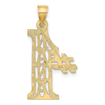 14K Yellow Gold NANA Number 1 Pendant – view 4