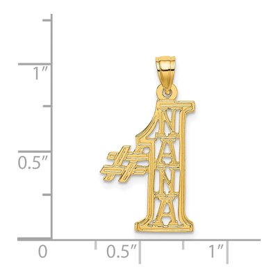 14K Yellow Gold NANA Number 1 Pendant – view 5