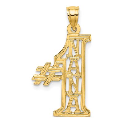 14K Yellow Gold NANA Number 1 Pendant