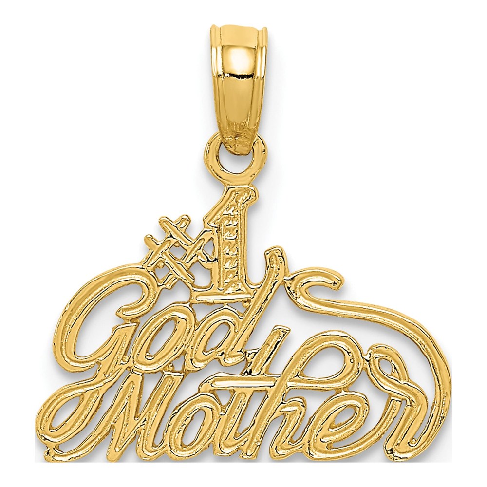 14K Yellow Gold Godmother Number 1 Pendant
