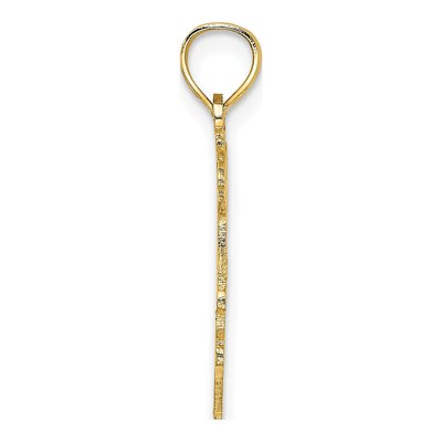 14K Yellow Gold Niece Heart Number 1 Pendant – view 3
